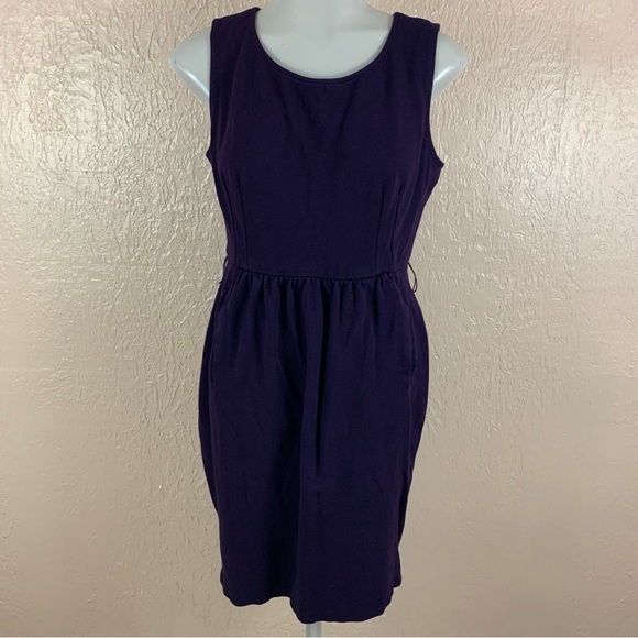 Maggy London Purple Sleeveless Pocketed Dress - Picture 1 of 15